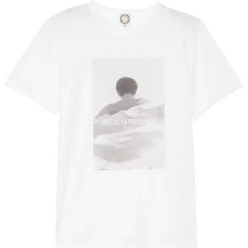 Weiß Baumwolle Model Foto T-shirt - Ines De La Fressange Paris - Modalova