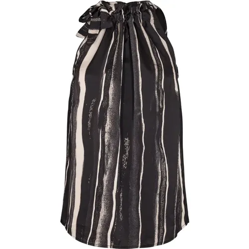 Striped Halterneck Sleeveless Top , female, Sizes: M - Co'Couture - Modalova