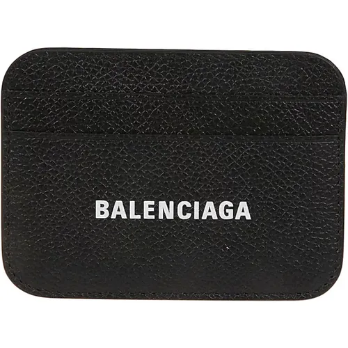 Schwarze Leder Kartenhülle Geldbörse - Balenciaga - Modalova