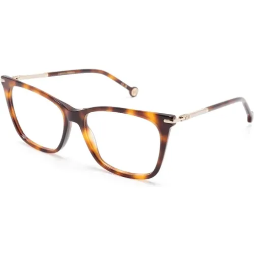 Braun/Havanna Optische Brille , Damen, Größe: 53 MM - Carolina Herrera - Modalova