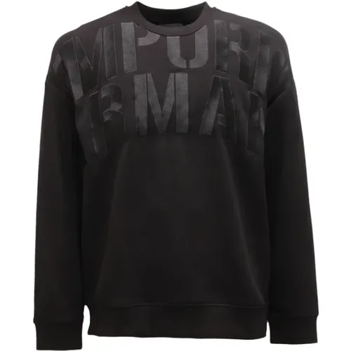 Double Jersey Sweatshirt with Embroidered Maxi Logo , male, Sizes: L - Emporio Armani - Modalova