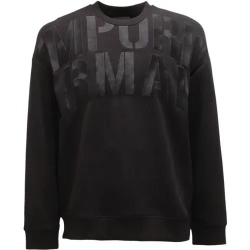 Double Jersey Sweatshirt with Embroidered Maxi Logo , male, Sizes: XL, L - Emporio Armani - Modalova