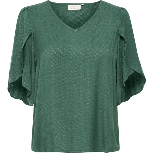 Garden Topiary Bluse Lockerer Schnitt V-Ausschnitt , Damen, Größe: S - Kaffe - Modalova