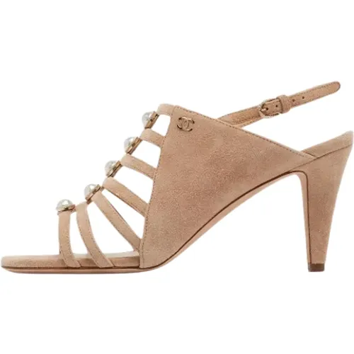 Pre-owned Suede sandals , female, Sizes: 4 1/2 UK - Chanel Vintage - Modalova