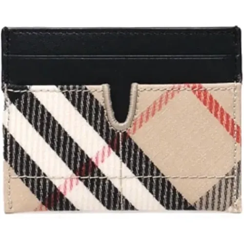 Vintage Check Card Holder with Slot , female, Sizes: ONE SIZE - Burberry - Modalova