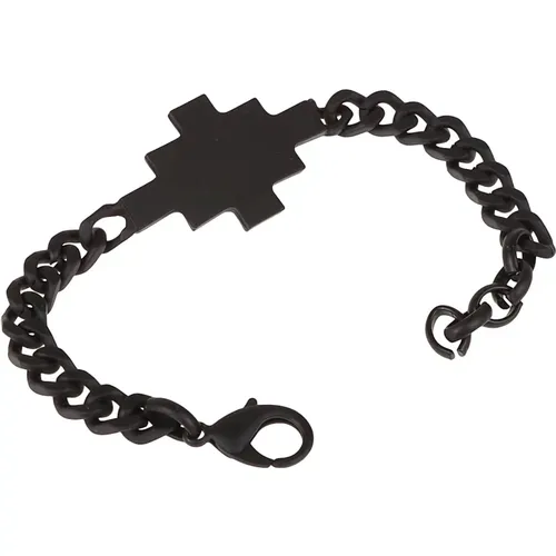 Iconic Cross Bracelet for Modern Men , male, Sizes: ONE SIZE - Marcelo Burlon - Modalova