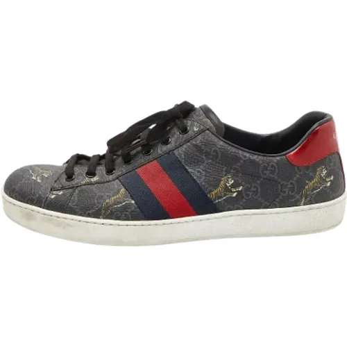 Pre-owned Coated canvas sneakers , female, Sizes: 10 UK - Gucci Vintage - Modalova