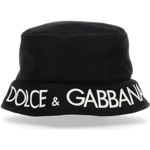 And White Embroidered Logo Hat , unisex, Sizes: 59 CM - Dolce & Gabbana - Modalova
