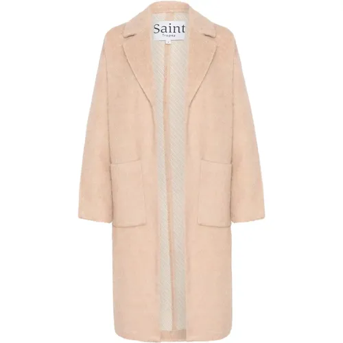 Corasz Coat Jacke Sepia Rose Melange , Damen, Größe: L - Saint Tropez - Modalova