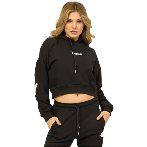Crop Hoodie Sweater , female, Sizes: L, M, XS - Disclaimer - Modalova