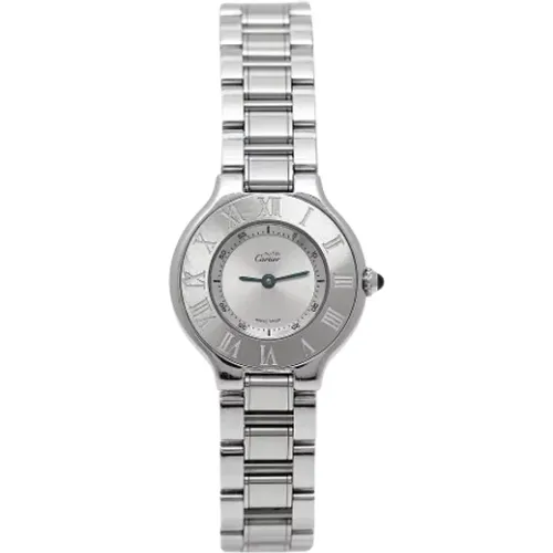Pre-owned Stainless Steel watches , female, Sizes: ONE SIZE - Cartier Vintage - Modalova