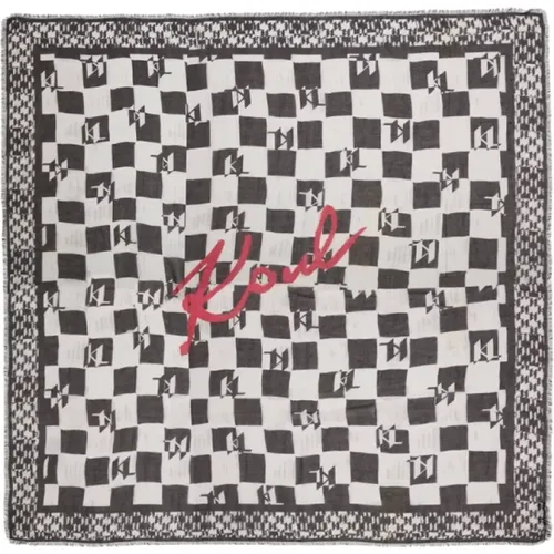 Monogram Scarf , female, Sizes: ONE SIZE - Karl Lagerfeld - Modalova