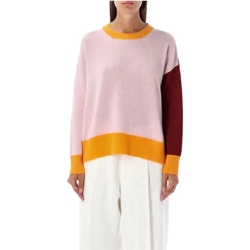 Colorblock Crewneck Sweater Aw23 , female, Sizes: XS - Marni - Modalova
