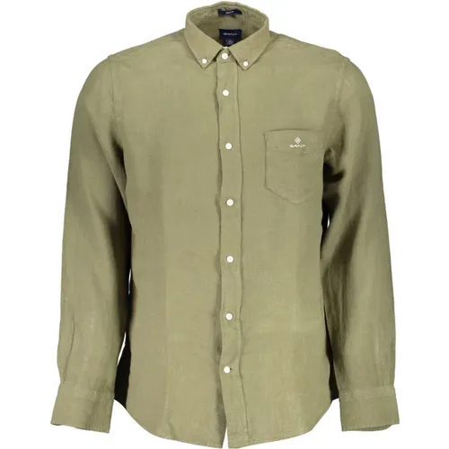 Grünes Hemd Langarm Button-Down - Gant - Modalova