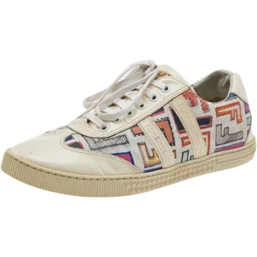 Pre-owned Coated canvas sneakers , female, Sizes: 4 1/2 UK - Fendi Vintage - Modalova