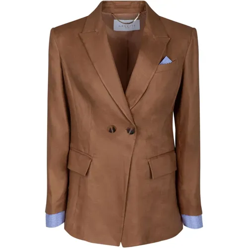 Bilba Light Double Breasted Jacket , female, Sizes: XS, M - Nenette - Modalova