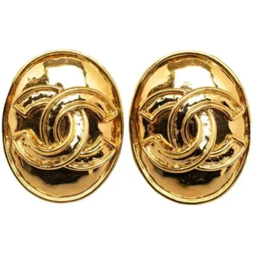 Pre-owned Metal earrings , female, Sizes: ONE SIZE - Chanel Vintage - Modalova