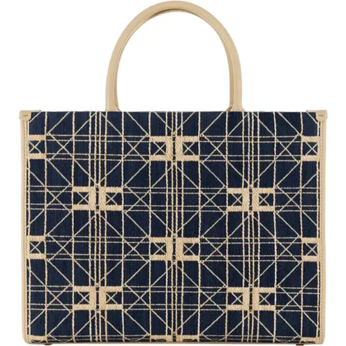 Blue Shopper Bag , female, Sizes: ONE SIZE - Elisabetta Franchi - Modalova