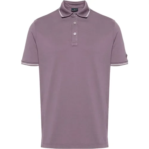 Baumwoll Polo Shirt 3 Knöpfe Italien , Herren, Größe: M - PAUL & SHARK - Modalova