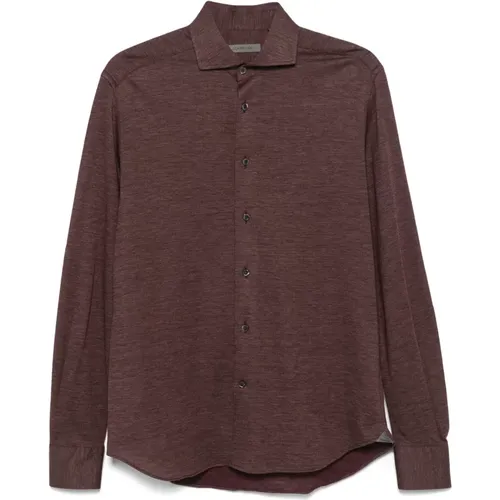 Wool Lyocell Shirt , male, Sizes: L, 2XL, M, 4XL, XL, 3XL - Corneliani - Modalova