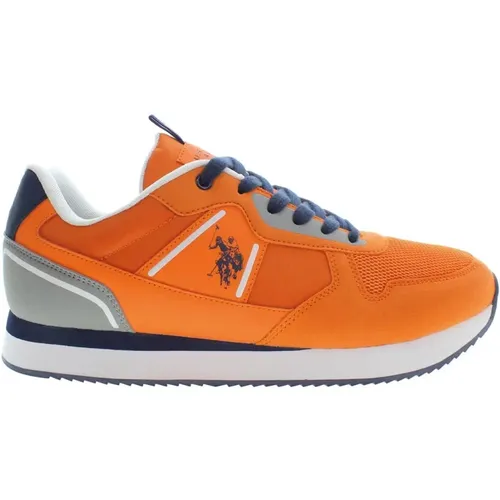 Polyester Sneaker with Contrasting Details and Logo , male, Sizes: 7 UK, 11 UK, 8 UK, 9 UK, 12 UK, 10 UK - U.s. Polo Assn. - Modalova