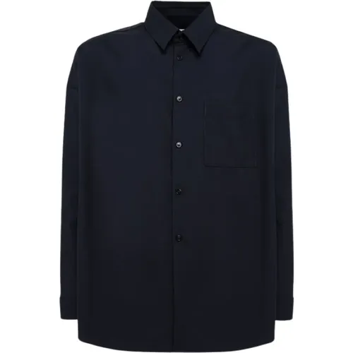 Wool Bowling Collar Shirt , male, Sizes: L, M, S - Marni - Modalova