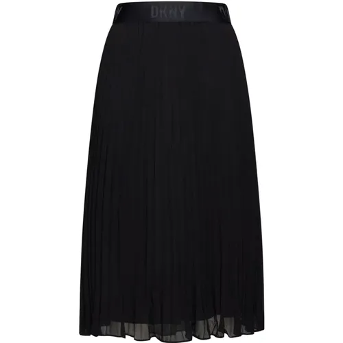 Chiffon Midi A-Line Skirt , female, Sizes: M - DKNY - Modalova