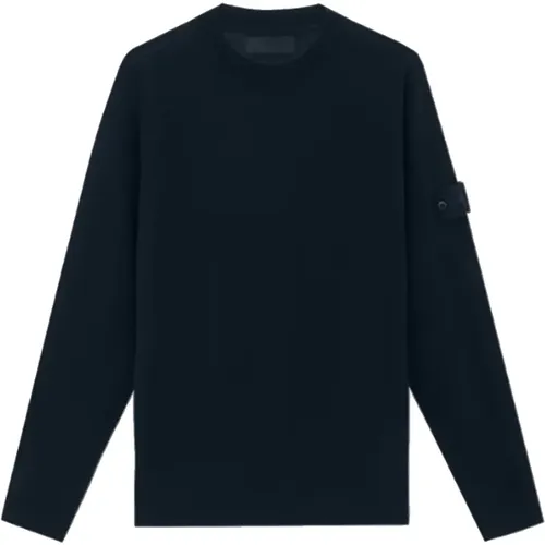 Ribbed crew neck sweater in light , male, Sizes: XL, S - Stone Island - Modalova