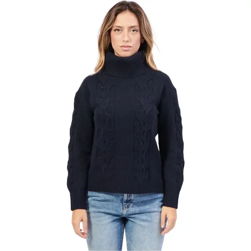 Blauer Pullover mit Bestickter Vorderseite , Damen, Größe: 5XL - Gerry Weber - Modalova