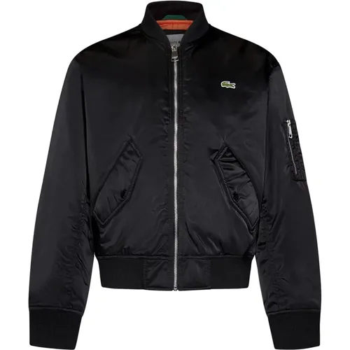 Schwarze Bomberjacke Aw24 , Herren, Größe: 2XL - Lacoste - Modalova