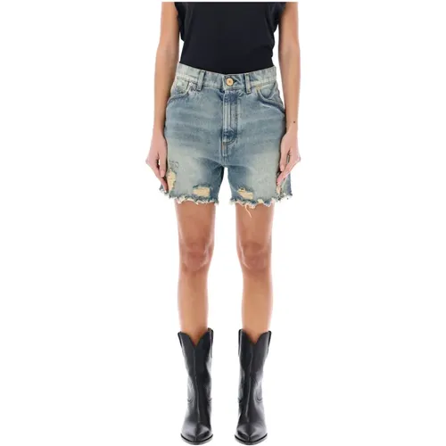 Raw Cut Denim Shorts , female, Sizes: XS - Balmain - Modalova