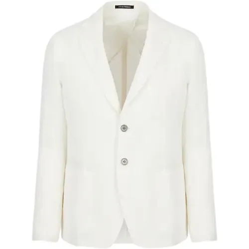 Linen Jacket for Men , male, Sizes: 2XL - Emporio Armani - Modalova