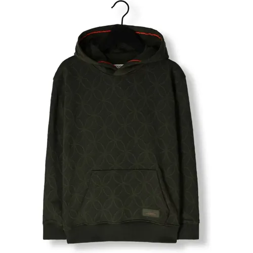 Grüner Jacquard Hoodie für Jungen - Scotch & Soda - Modalova