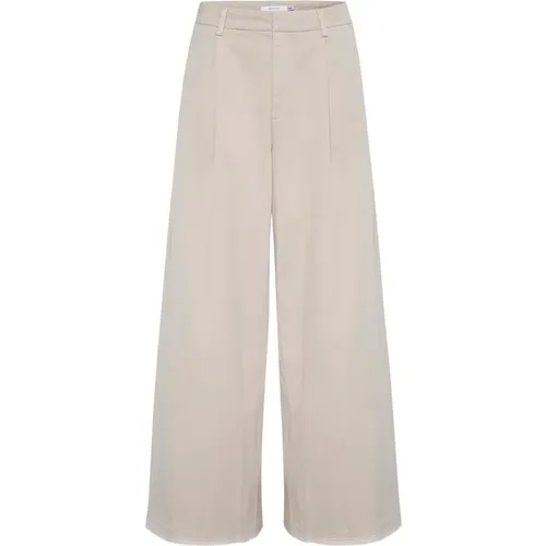 Wide Leg High Waist Pants Island Fossil , female, Sizes: S, M, L, XS - Gestuz - Modalova