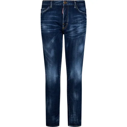 Slim-fit Blaue Jeans mit Einzigartigen Details - Dsquared2 - Modalova