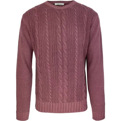 Roter Zopfmuster Pullover , Herren, Größe: M - Lubiam - Modalova