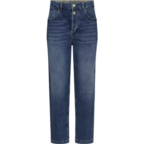 Mom Fit Bedruckte Jeans Blau - MOS MOSH - Modalova