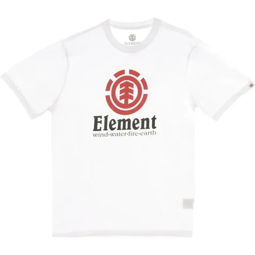 Weißes Herren T-Shirt , Herren, Größe: L - Element - Modalova