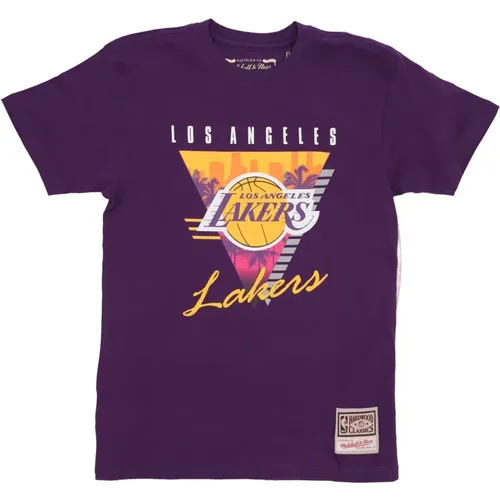 NBA Final Seconds Tee Lila , Herren, Größe: M - Mitchell & Ness - Modalova