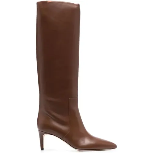 Calf Leather Heeled Boots , female, Sizes: 4 UK - Paris Texas - Modalova