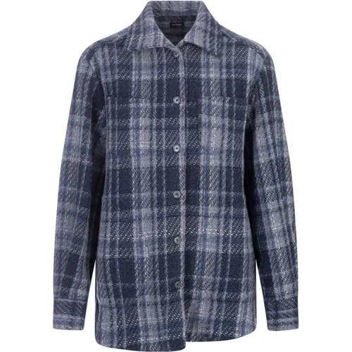 Cashmere Checkered Shirt , female, Sizes: M, S - Kiton - Modalova