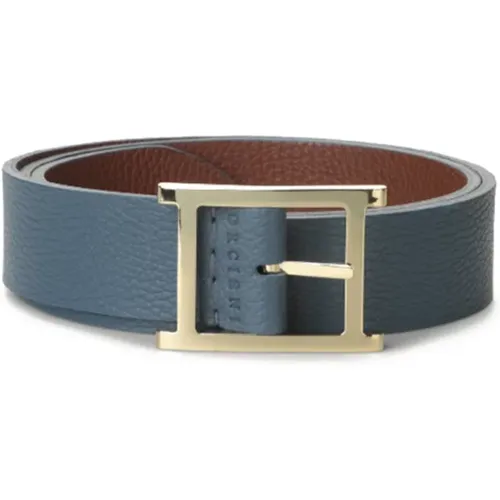 Navy Sigaro Reversible Leather Belt , male, Sizes: 95 CM, 100 CM, 110 CM - Orciani - Modalova