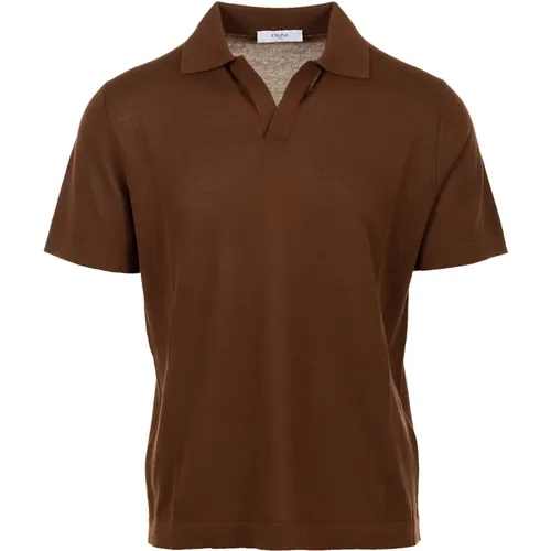 Braune Polo-Shirt Kollektion , Herren, Größe: M - Cruna - Modalova