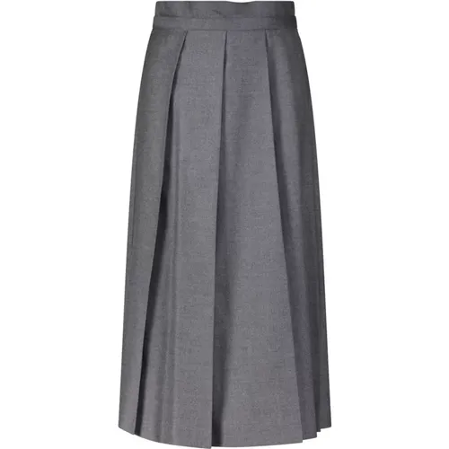 Wool Pleated Midi Skirt , female, Sizes: XS - Max Mara - Modalova