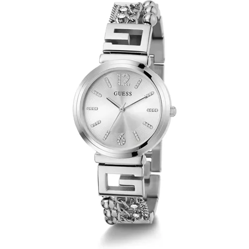 Cluster Stainless Steel Watch Silver , female, Sizes: ONE SIZE - Guess - Modalova
