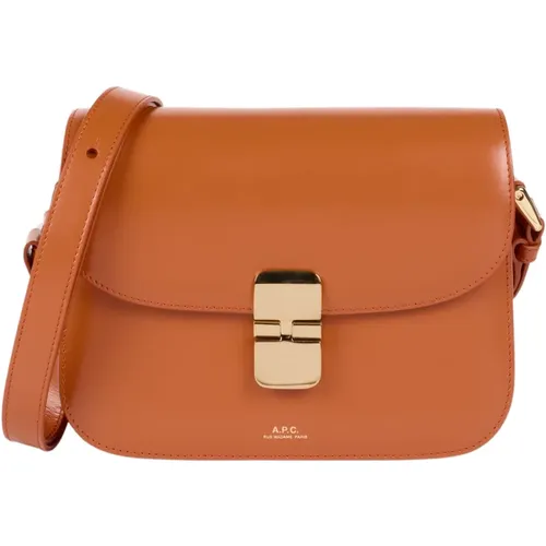 Elegant Vintage Style Leather Crossbody Bag , female, Sizes: ONE SIZE - A.p.c. - Modalova
