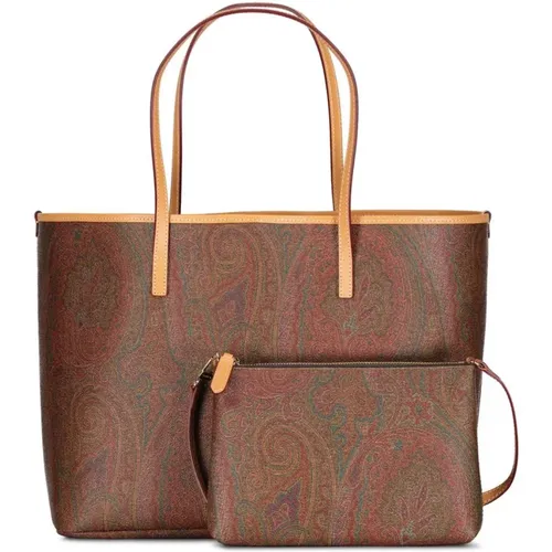 Shopper aus Leder mit Paisley-Muster - ETRO - Modalova