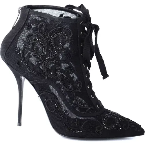 Women`s Cardinale Heeled Boties , female, Sizes: 7 UK - Dolce & Gabbana - Modalova