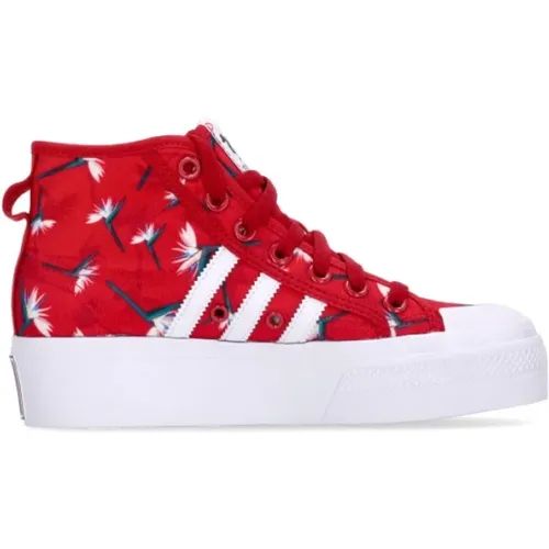 Rote Platform Mid Power Sneakers , Damen, Größe: 40 2/3 EU - Adidas - Modalova