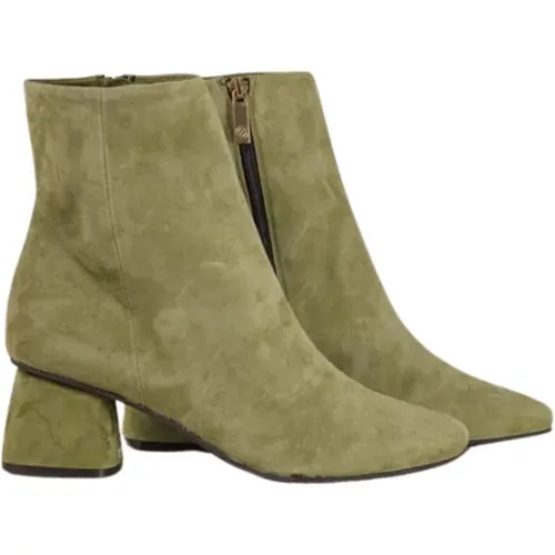Suede Ankle Boot with Zipper and Shaped Heel , female, Sizes: 8 UK, 3 UK, 5 UK, 4 UK - Carmens - Modalova